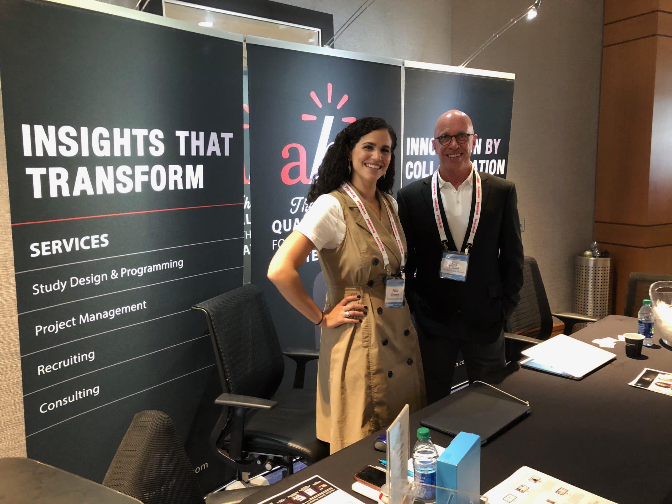 Aha! CEO, Ray Fischer and consultant Paula Kramer at the 2018 IIeX Insights Conference