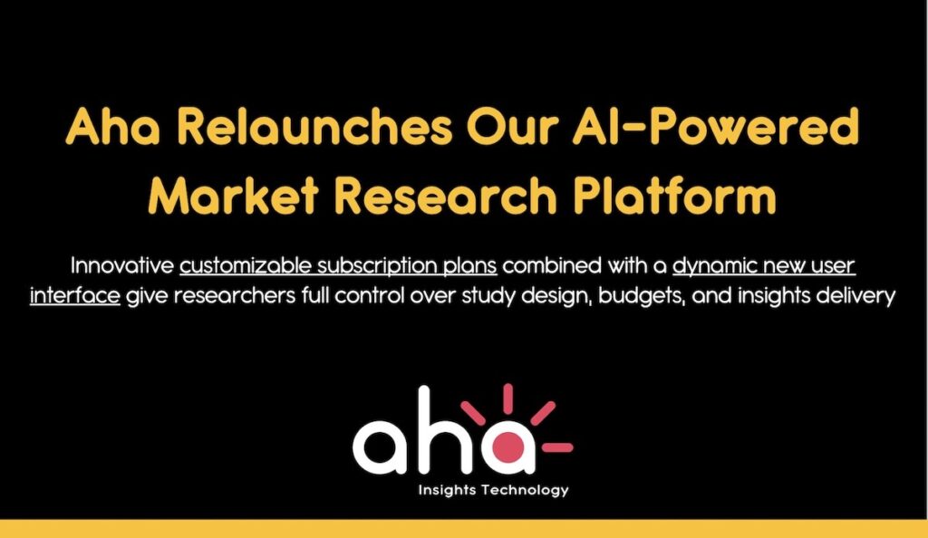 Aha Insights Technology Relaunches its AI-Powered Market Research Platform