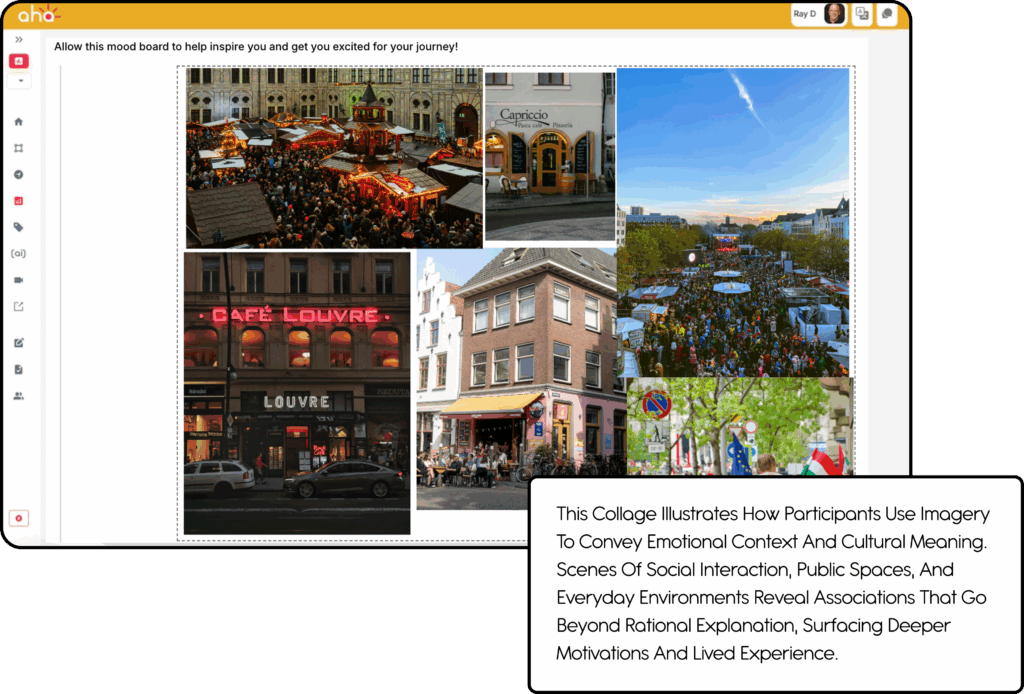 Participant collage illustrating emotional and cultural associations through imagery